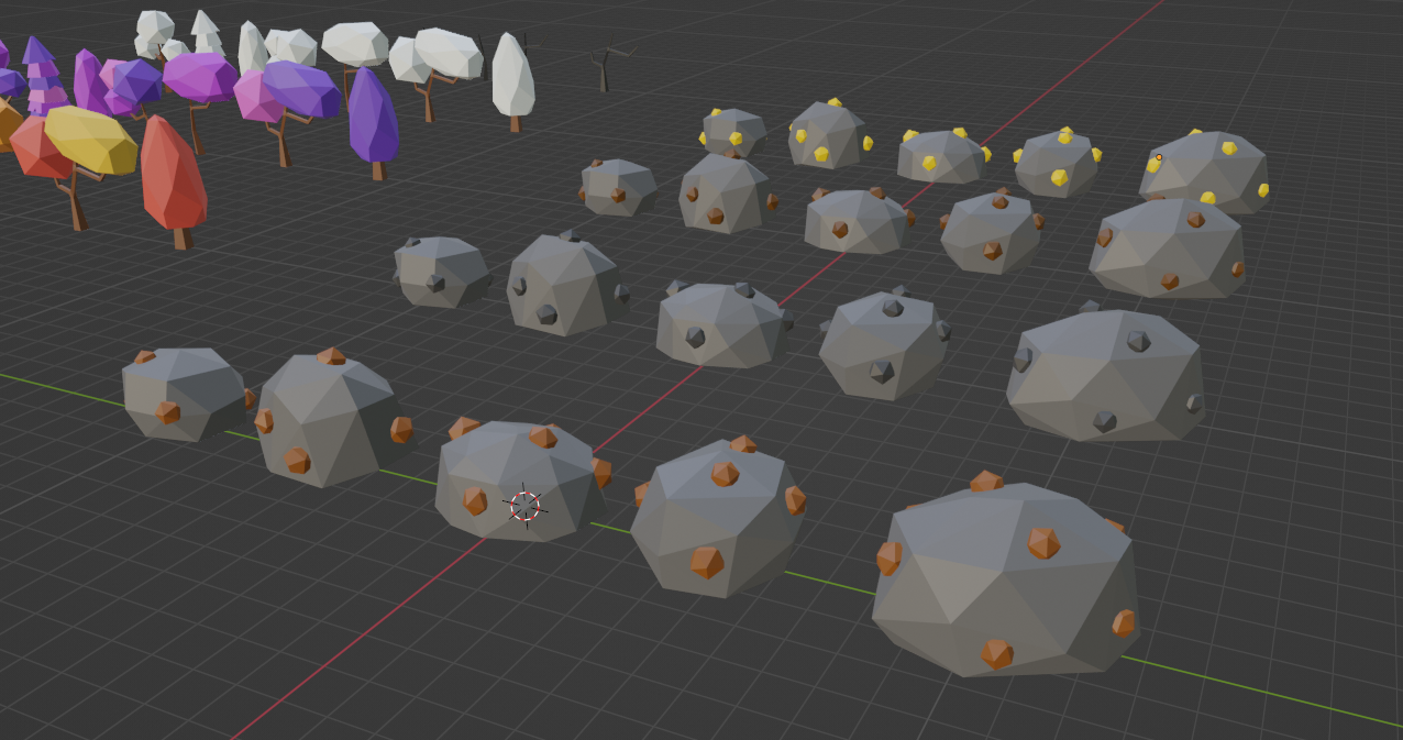 Low Poly Ore Variants